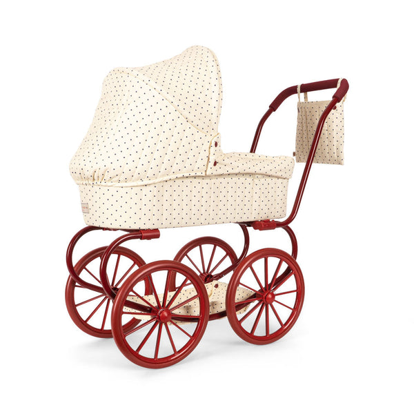Minnie Polkadot Vintage Traditional Dolls Pram (Estate Dot)