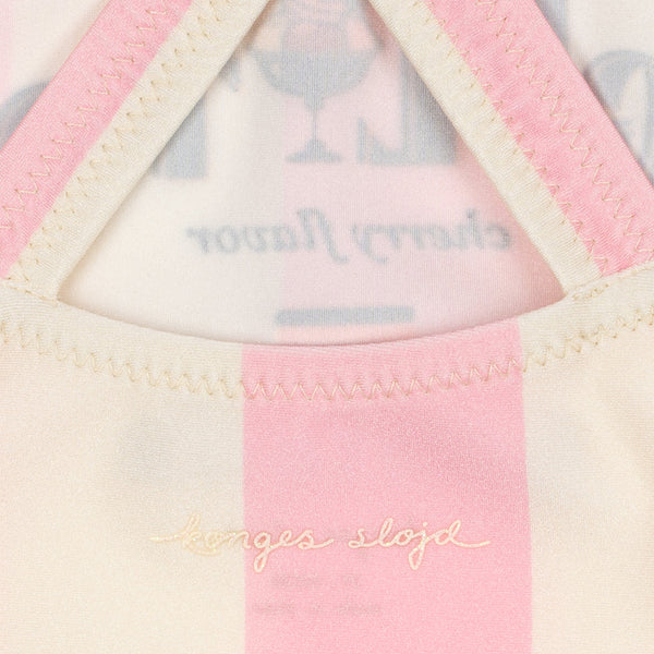 Pomia Gelato Stripe Cross-Back Swimsuit (Candy Rose Stripe)