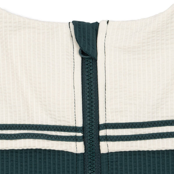 Sailor Collar Rash Guard Swim Onesie (Sea Moss)