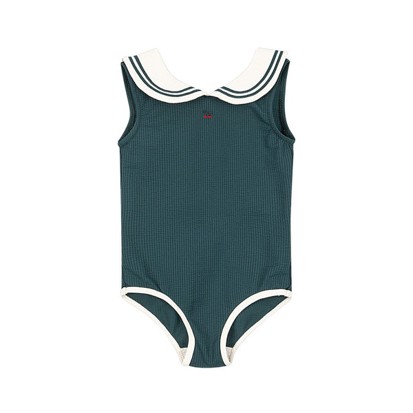 Sailor Collar Swimsuit (Sea Moss)