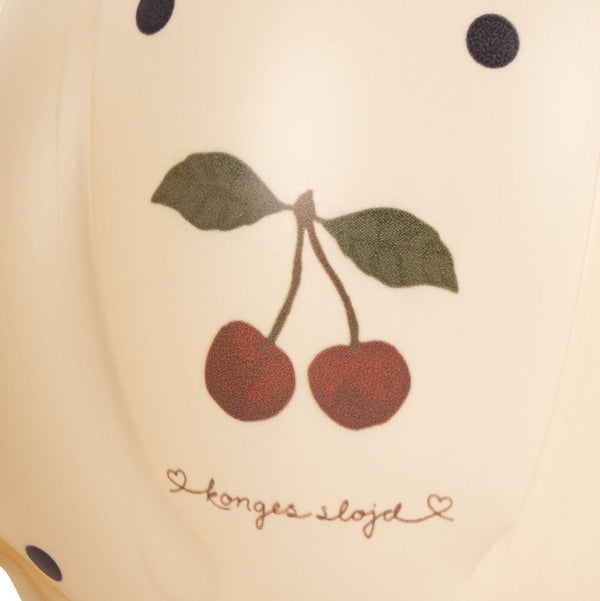 Shell Shaped Cherry Motif Inflatable Water Wings (Navy Dot)