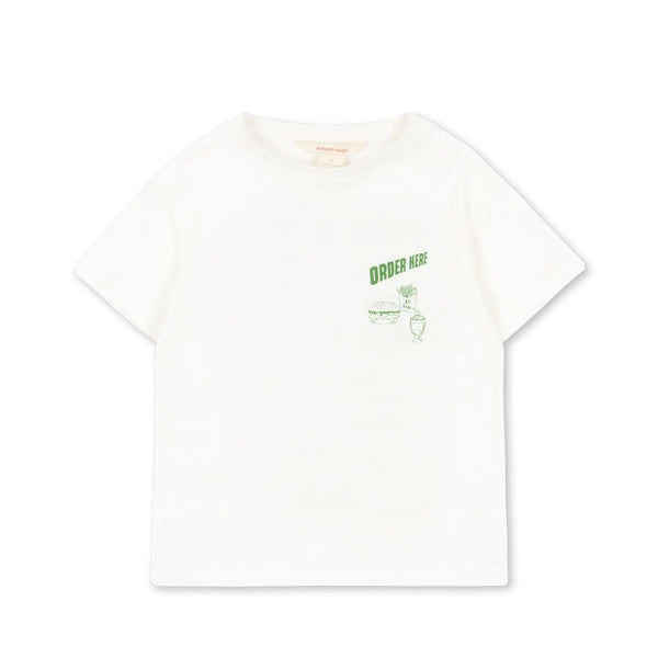 Era Fine Dining Cotton Print Tee (Off White)