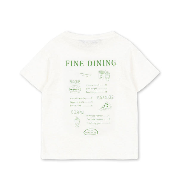 Era Fine Dining Cotton Print Tee (Off White)