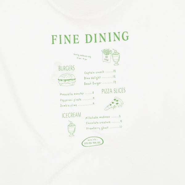 Era Fine Dining Cotton Print Tee (Off White)