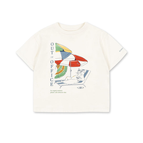 Famo Cotton Out of Office Print Tee (Antique White)