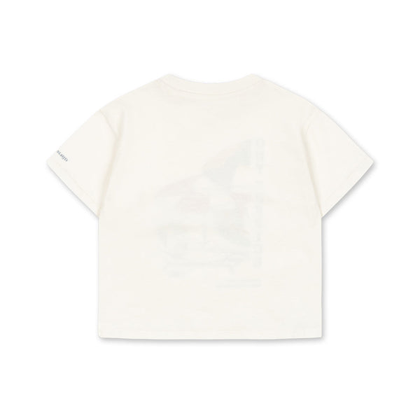 Famo Cotton Out of Office Print Tee (Antique White)