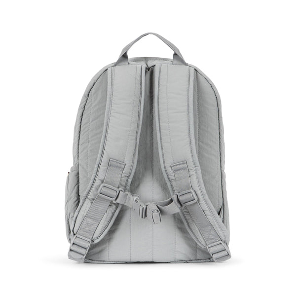 Juno Embroidered Swan Quilted Backpack (Sleet)