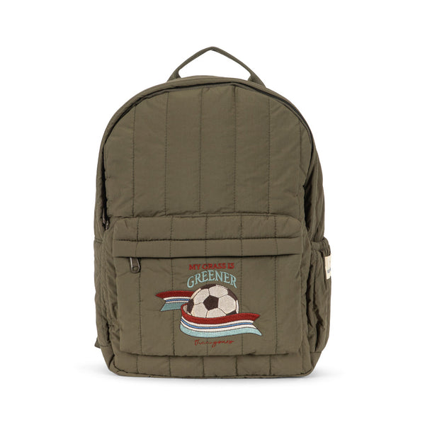 Juno Embroidered Football Quilted Backpack (Kalamata)
