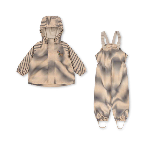 Palme Dog Rainy Day Striped Jacket and Trouser Set (Stripe La Mer)