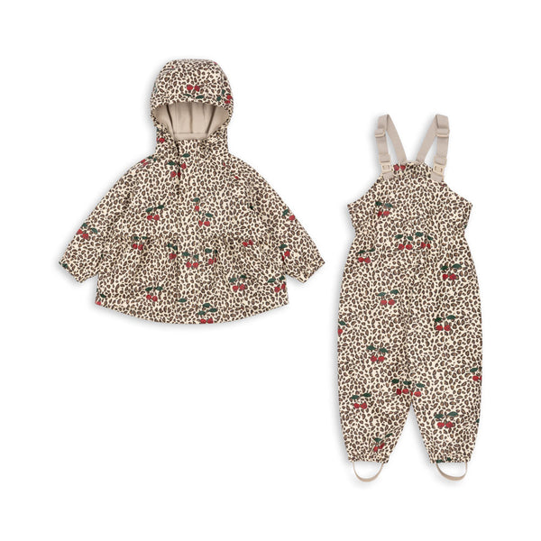 Palme Leopard Cherry Rainy Day Jacket and Trouser Set (Leo Cerise)