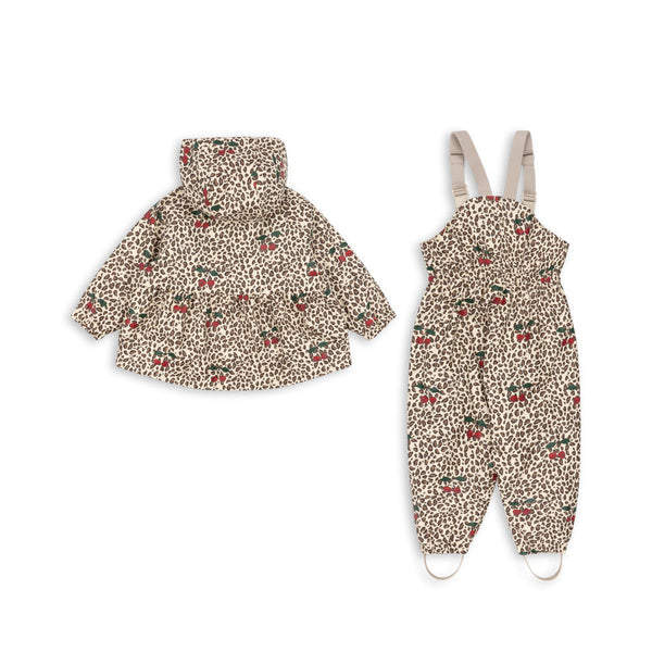 Palme Leopard Cherry Rainy Day Jacket and Trouser Set (Leo Cerise)