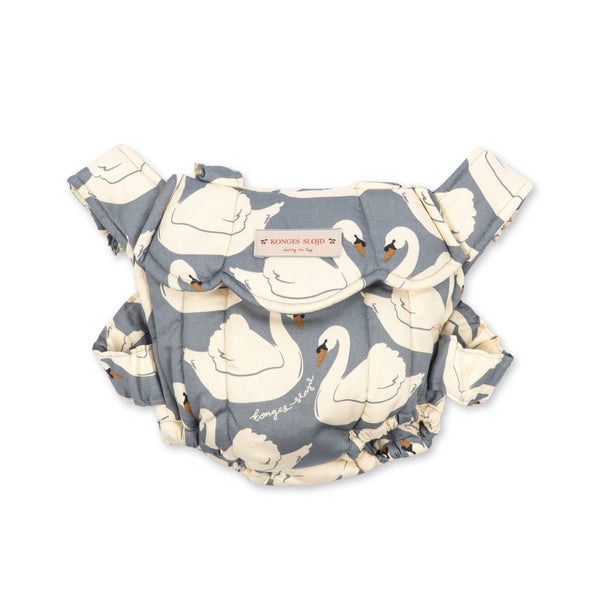 Swan Print Quilted Dolls Sling Carrier