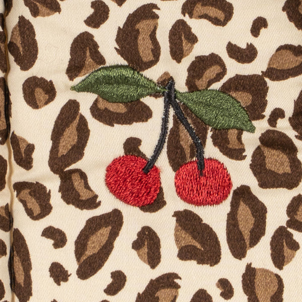 Leo Print Quilted Doll Carrier Basket