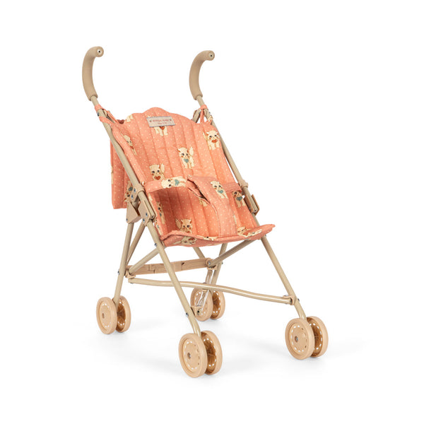 Kitty Print Cotton Quilted Dolls Stroller (Ciao Miao Rose)