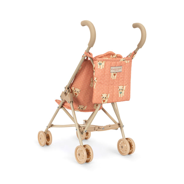 Kitty Print Cotton Quilted Dolls Stroller (Ciao Miao Rose)