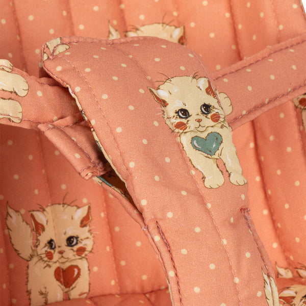 Kitty Print Cotton Quilted Dolls Stroller (Ciao Miao Rose)