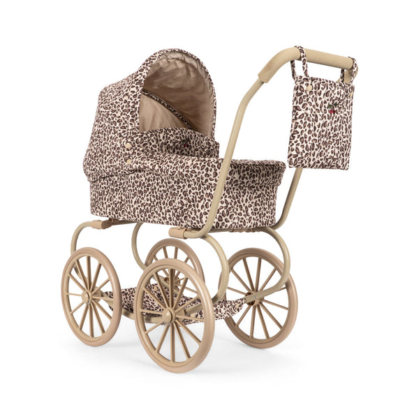 Minnie Leo Print Vintage Traditional Dolls Pram
