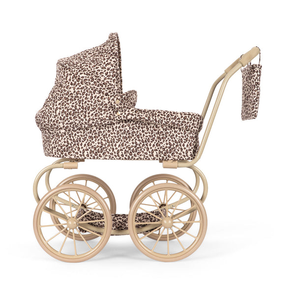 Minnie Leo Print Vintage Traditional Dolls Pram
