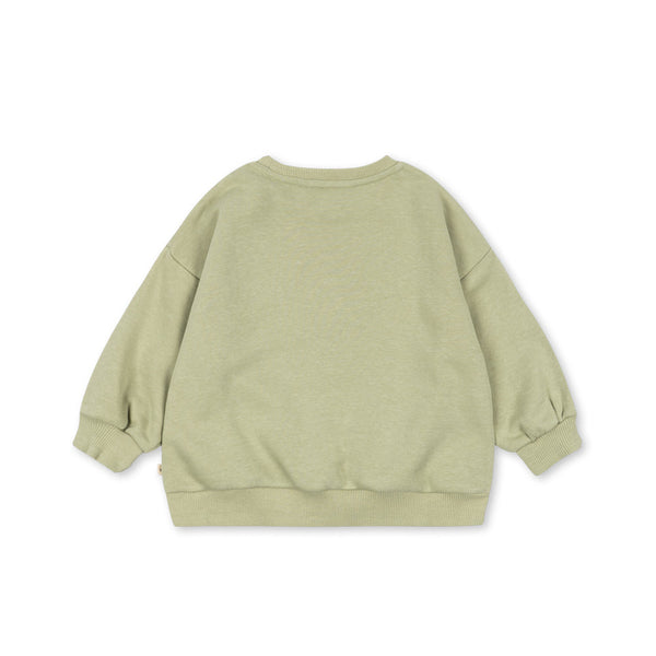 Lou Cotton Tiger Print Sweatshirt (Sage)