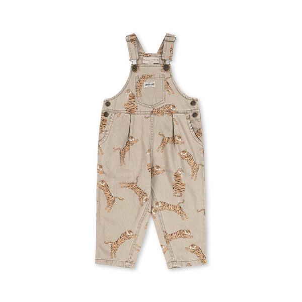 Magot Tiger Print Cotton Dungarees