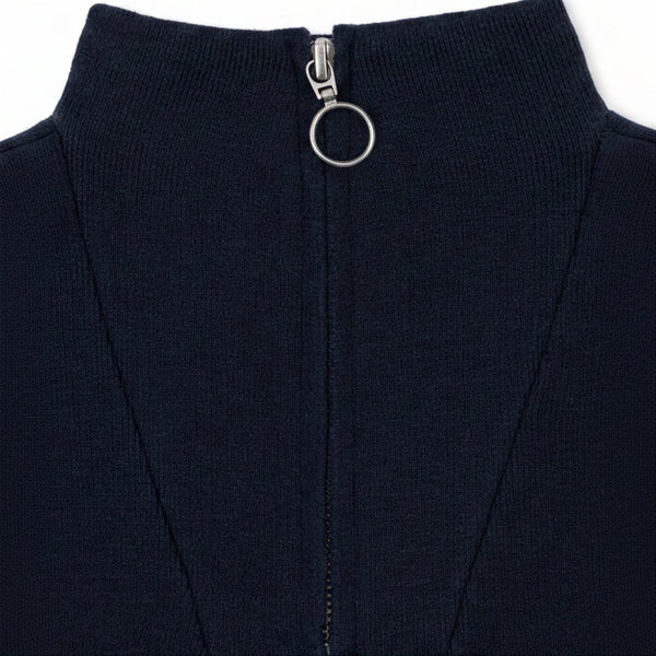 Mano Cotton Half Zip Sweatshirt (Total Eclipse)