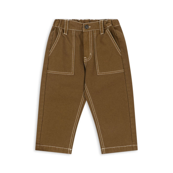 Rida Cotton Twill Straight Leg Pants (Ermine)