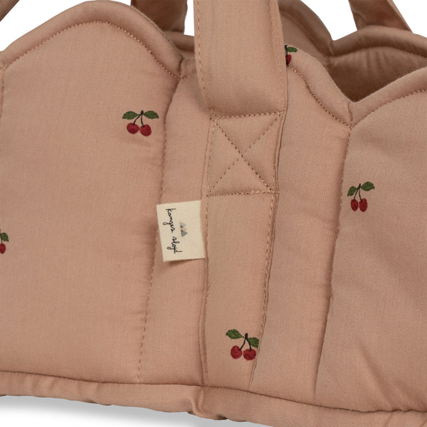 Dolls Quilted Carrier Moses Basket (Cherry)