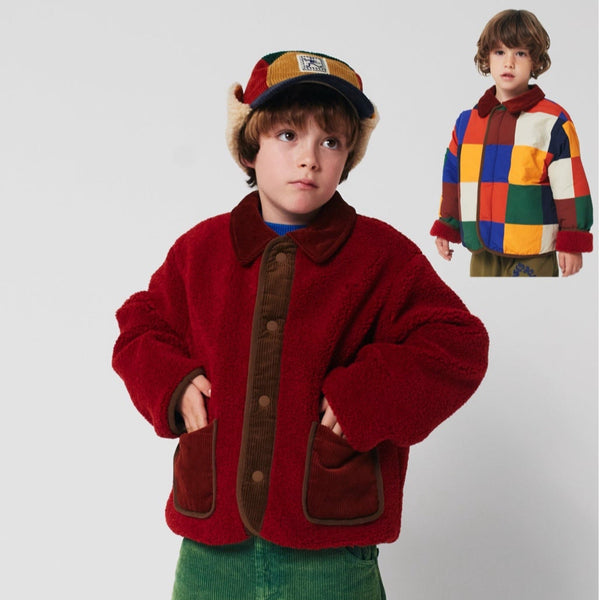 Multicolour Tiles Reversible Sheepskin Jacket