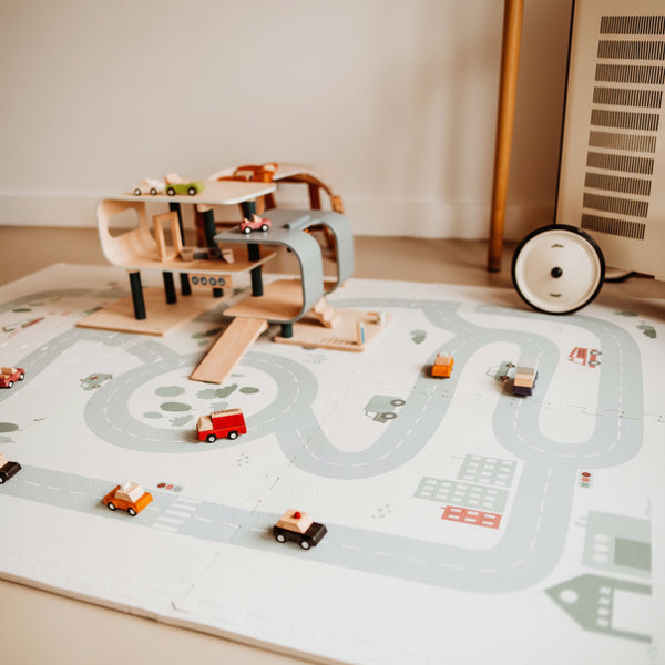 Tiloo Road Map Puzzle Piece Foam Playmat