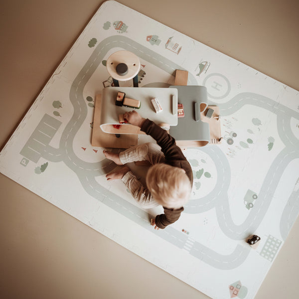 Tiloo Road Map Puzzle Piece Foam Playmat