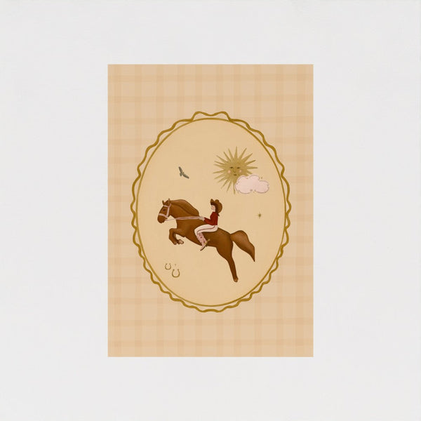 Cowgirl Cameo Art Print