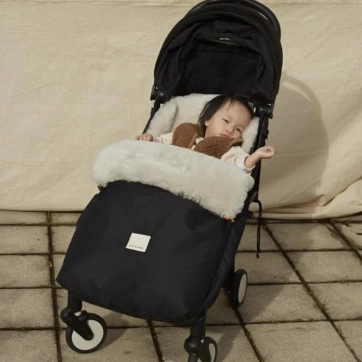 Mori Fluffy Pram Liner Mori Fur Lined Footmuff Padded Pram Liner