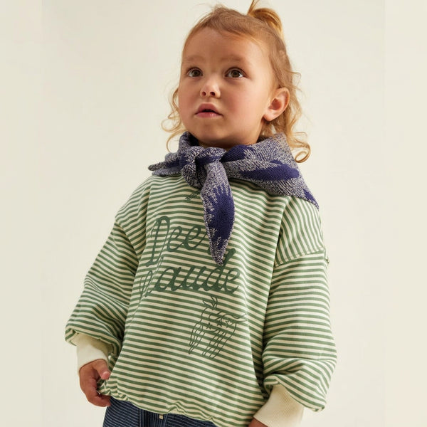 Carner Pine Deer Claude Striped Cotton Sweatshirt