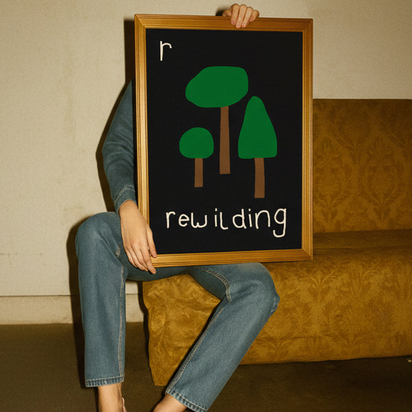 R for Rewilding- Alphabet Art Print