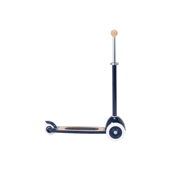 Banwood Kids 3 Wheel Scooter with Basket (Navy)