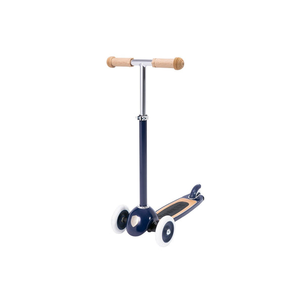 Banwood Kids 3 Wheel Scooter with Basket (Navy)