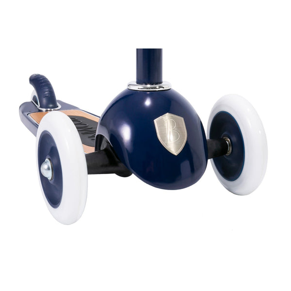 Banwood Kids 3 Wheel Scooter with Basket (Navy)