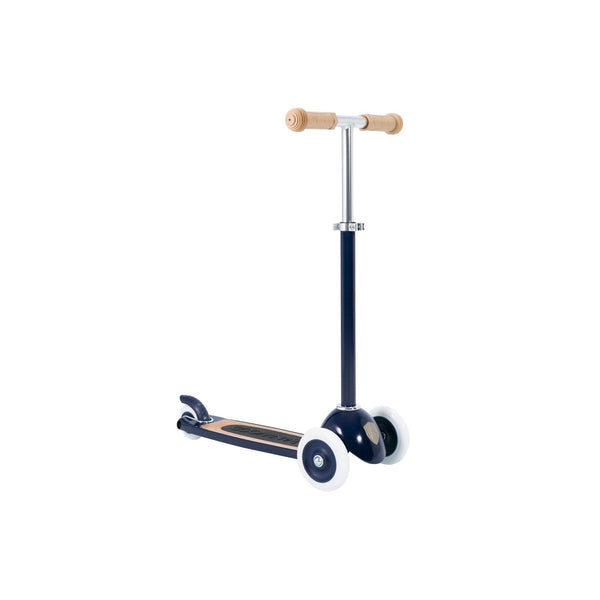 Banwood Kids 3 Wheel Scooter with Basket (Navy)