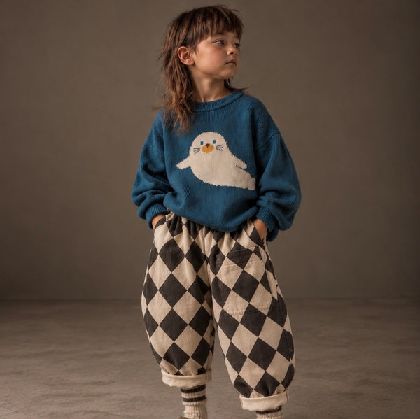 Seal with It Cotton Knit Crew Jumper