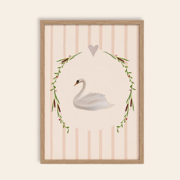 Swan Love Art Print