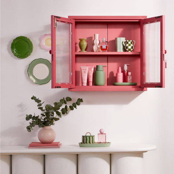 The Kit Mustard Made Wall Shelves Cabinet (Berry)