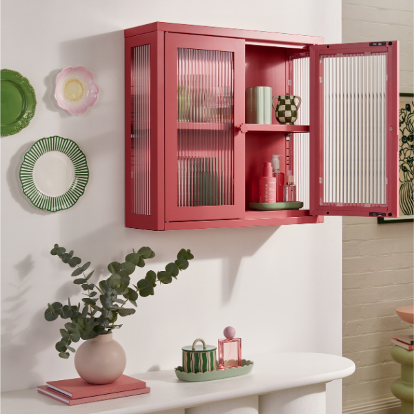 The Kit Mustard Made Wall Shelves Cabinet (Berry)