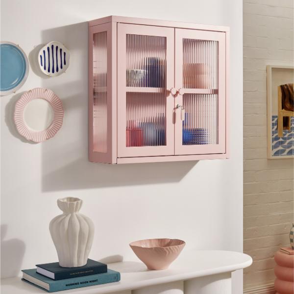 The Kit Mustard Made Wall Shelves Cabinet (Blush)