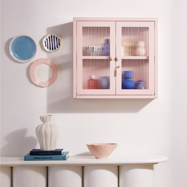 The Kit Mustard Made Wall Shelves Cabinet (Blush)