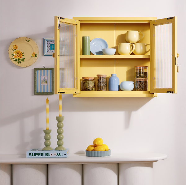 The Kit Mustard Made Wall Shelves Cabinet (Butter)