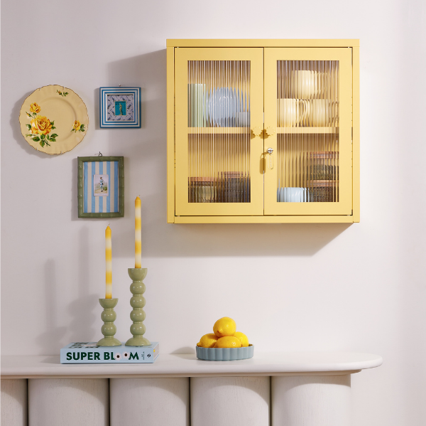 The Kit Mustard Made Wall Shelves Cabinet (Butter)