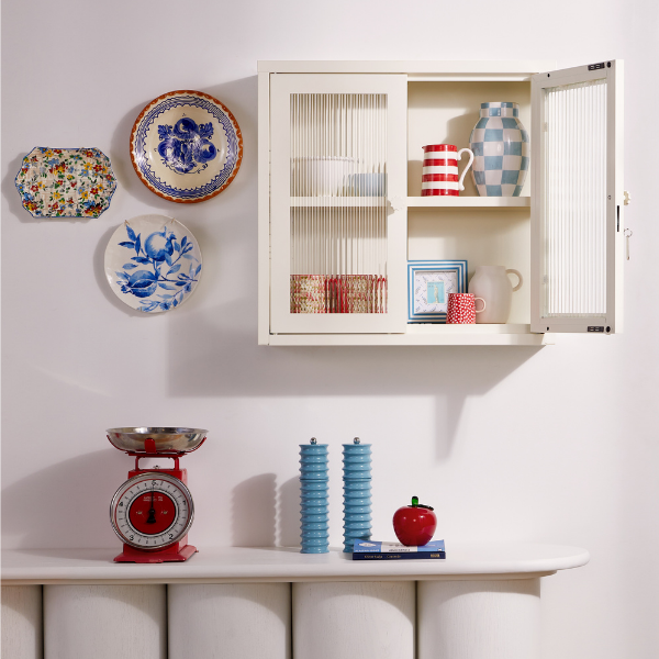 The Kit Mustard Made Wall Shelves Cabinet (Chalk)