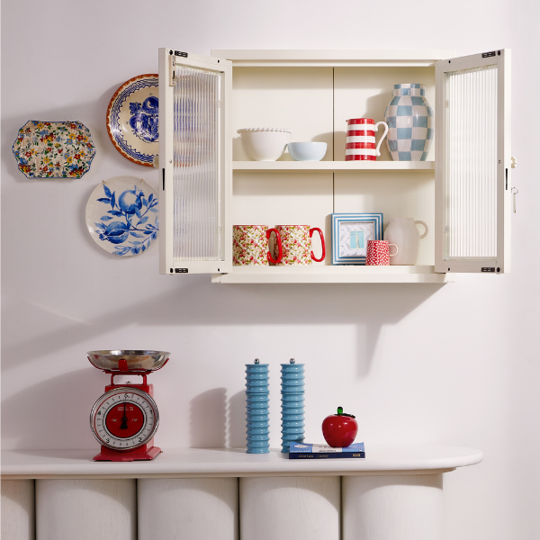 The Kit Mustard Made Wall Shelves Cabinet (Chalk)