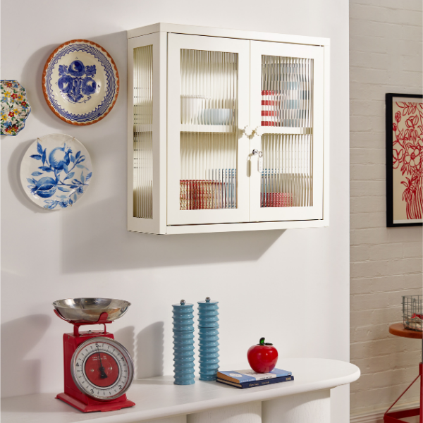 The Kit Mustard Made Wall Shelves Cabinet (Chalk)