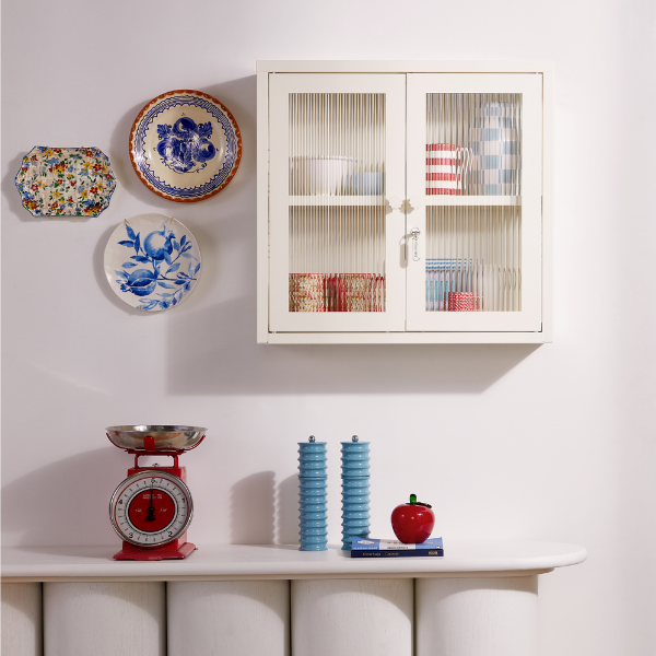 The Kit Mustard Made Wall Shelves Cabinet (Chalk)